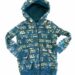 Piccolina Kids Train Transportation Print Zip Front Hoodie in Green size 6