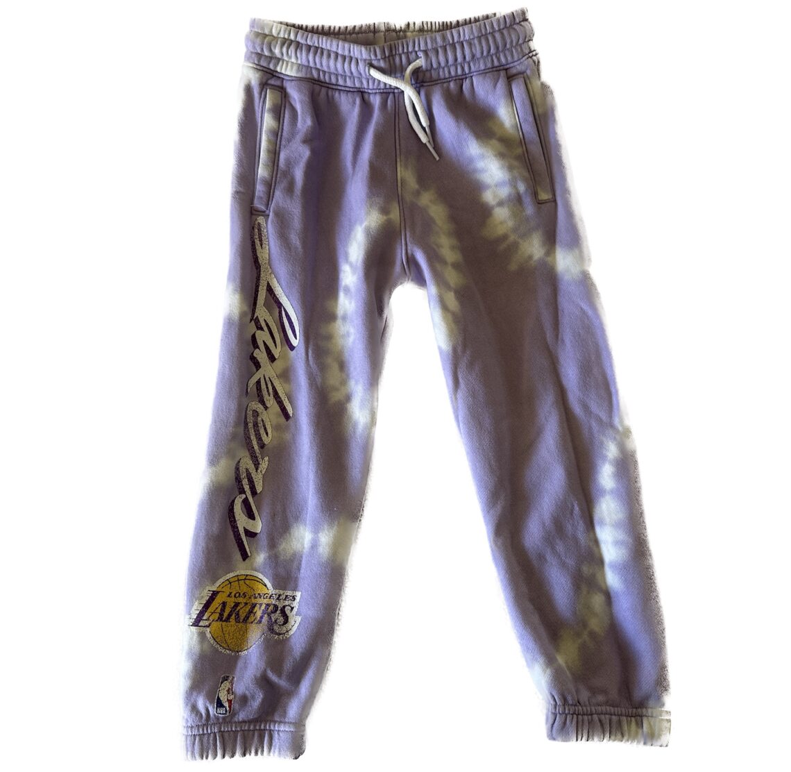 Abercrombie & Fitch abercrombie kids easy fit cozy sweatpants limited edition official NBA Los Angeles LA Lakers Purple Tie Dye Print.