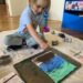 nature based art crafts project for toddlers aged 3 to 5 years old.